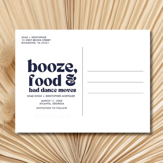 Chic Wedding Foto Green Save the Date Ankündigungspostkarte