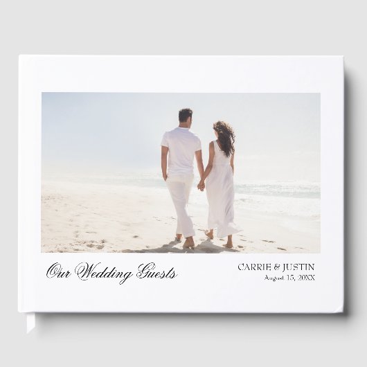 Chic Wedding Foto Guest Book Gästebuch (Vorderseite)