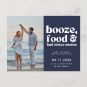 Chic Wedding Foto Save the Date Ankündigungspostkarte (Vorderseite)