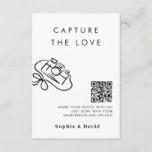 Chic Wedding Fotos fangen die Liebe QR Code en Begleitkarte (Vorderseite)