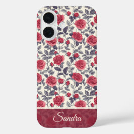 Chic Wedding Gift Rose Name iPhone 16 Hülle