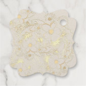 Chic Wedding Gold Geschenkanhänger (Rückseite)