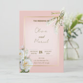 Chic Wedding Invitation | Elegant Modern Ceremony  Einladung (Stehend Vorderseite)