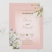 Chic Wedding Invitation | Elegant Modern Ceremony  Einladung (Vorne/Hinten)