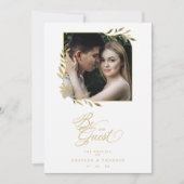 Chic Wedding Luxury Golden Branches Frame Foto (Vorderseite)