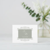Chic Wedding Ornamental Initials Coronavirus Begleitkarte (Stehend Vorderseite)
