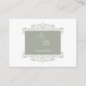 Chic Wedding Ornamental Initials Coronavirus Begleitkarte (Vorderseite)