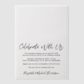 Chic Wedding Reception Foto Overlay Pergament Einladungen (Vorderseite)