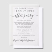 Chic Wedding Reception Save the Date Pergament Einladungen (Versetzt)