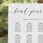 Chic Wedding Reception Seekartenzeichen Poster