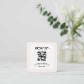 Chic Wedding Registry QR Code Begleitkarte (Stehend Vorderseite)