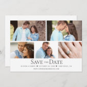 Chic Wedding Save the date Custom Foto Grid Einladung (Vorne/Hinten)