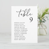 Chic Wedding Table Seekartenkarte Einladung (Stehend Vorderseite)