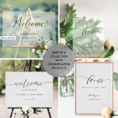 Chic Wedding Table Sitzplan Card Mattierter Stil Acrylschild