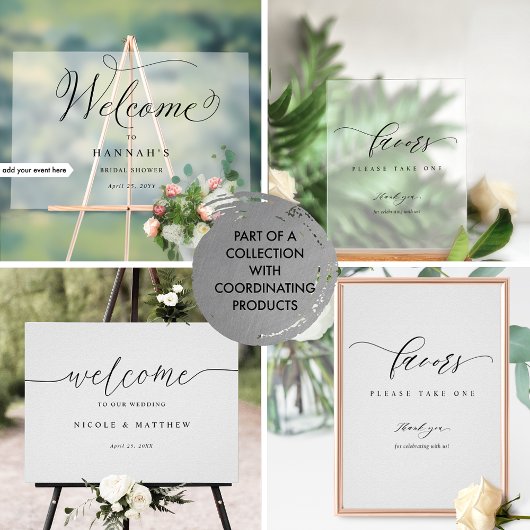 Chic Wedding Table Sitzplan Card Mattierter Stil Acrylschild