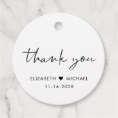 Chic Wedding Vielen Dank Geschenkanhänger (Vorderseite)