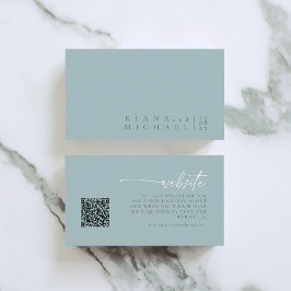 Chic Wedding Website Dusty Aquamarin ID1046 Begleitkarte