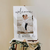 Chic Wedding Willkommenszeichen mit Foto Poster