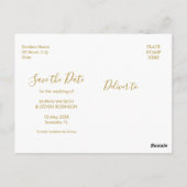 Chic wedding with orange floral Illustration Postkarte (Rückseite)