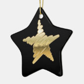 Chic Weihnachten Gold Stern schwarz Keramik Ornament (Links)