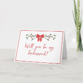 Chic Weihnachten werden Sie mein Vorschlag Bridesm Karte (Vorderseite)