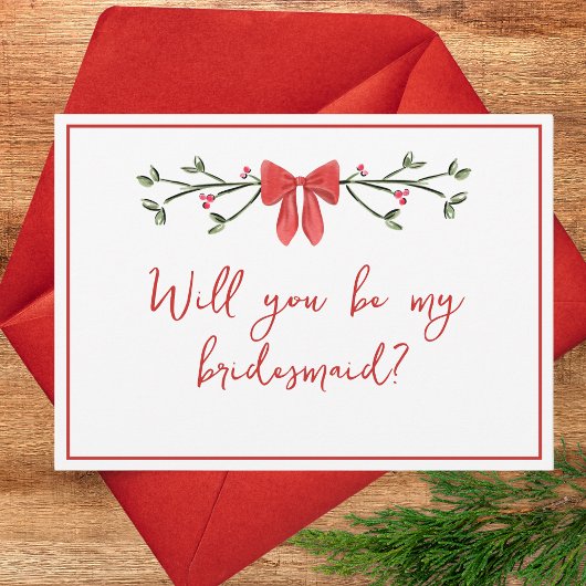 Chic Weihnachten werden Sie mein Vorschlag Bridesm Karte