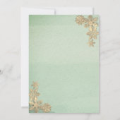 Chic Weihnachtsbaum, Gold Snowflakes Weihnachten Einladung (Rückseite)