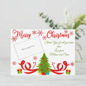 Chic Weihnachtsbaum Vielen Dank Geschenkkartenhalt Karte (Stehend Vorderseite)