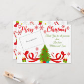 Chic Weihnachtsbaum Vielen Dank Geschenkkartenhalt Karte (Vorderseite/Rückseite Beispiel)