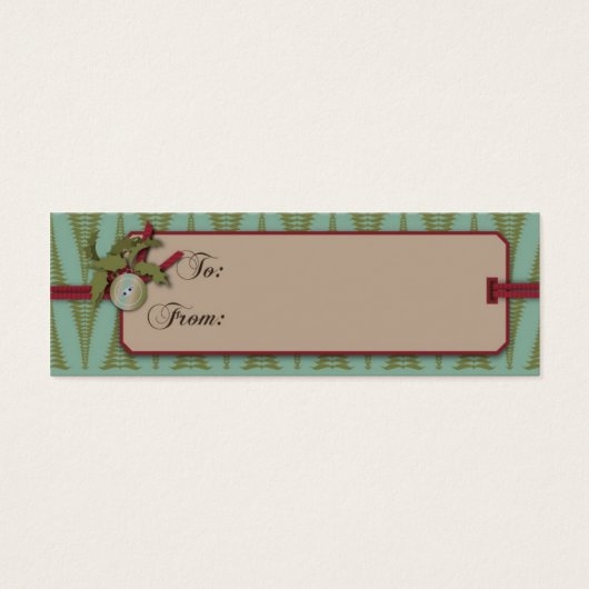 Chic Weihnachtsgeschenk-Tag (Vorderseite)