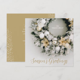 Chic Weihnachtskranz Business Vielen Dank Square Feiertagskarte