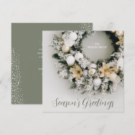 Chic Weihnachtskranz Business Vielen Dank Square Feiertagskarte