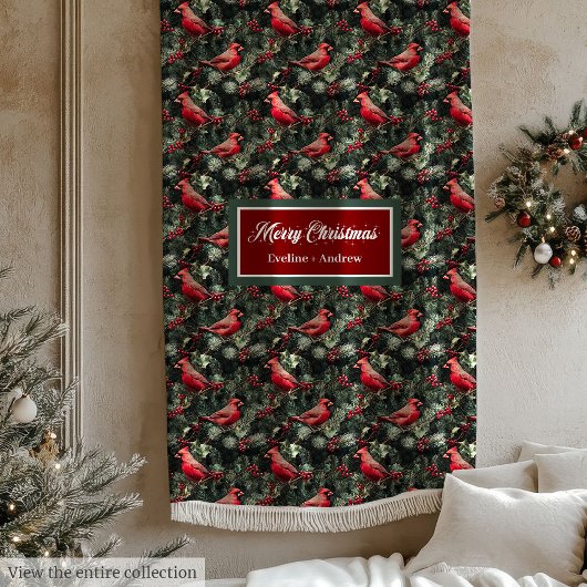 Chic Weihnachtsrot Kardinal gedämpfte Farbtöne Dec Fleecedecke