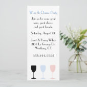 Chic-Wein-und Käse-Party Einladung (Stehend Vorderseite)