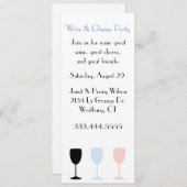 Chic-Wein-und Käse-Party Einladung (Vorne/Hinten)