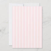 Chic Weinglas Konfetti rosa gestreift Einladung (Rückseite)