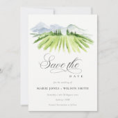 Chic Weinkeller Weinkeller Weinberg Save the Date  Dankeskarte (Vorderseite)