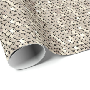 Chic-weißes GoldImitatsequins-grafischer Druck Geschenkpapier