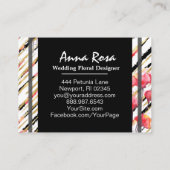 *~* Chic-weißes rotes Visitenkarte (Rückseite)