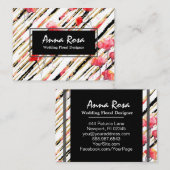 *~* Chic-weißes rotes Visitenkarte (Vorne/Hinten)