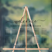 Chic Welcome 12 Table Wedding Seating Acrylschild (Neutral)