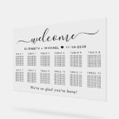 Chic Welcome 12 Table Wedding Seating Acrylschild (Winkel)