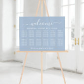 Chic Welcome Dusty Blue 12 Table Wedding Seating Acrylschild
