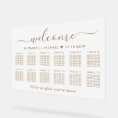 Chic Welcome Gold 12 Table Wedding Seating Mattier Acrylschild (Winkel)