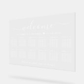 Chic Welcome White 12 Table Wedding Seating Acrylschild (Winkel)