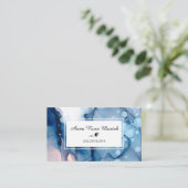 *~* Chic Wellness-Center & Salon Abstrakte Wasserf Visitenkarte (Stehend Vorderseite)