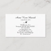 *~* Chic Wellness-Center & Salon Abstrakte Wasserf Visitenkarte (Rückseite)