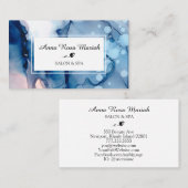 *~* Chic Wellness-Center & Salon Abstrakte Wasserf Visitenkarte (Vorne/Hinten)