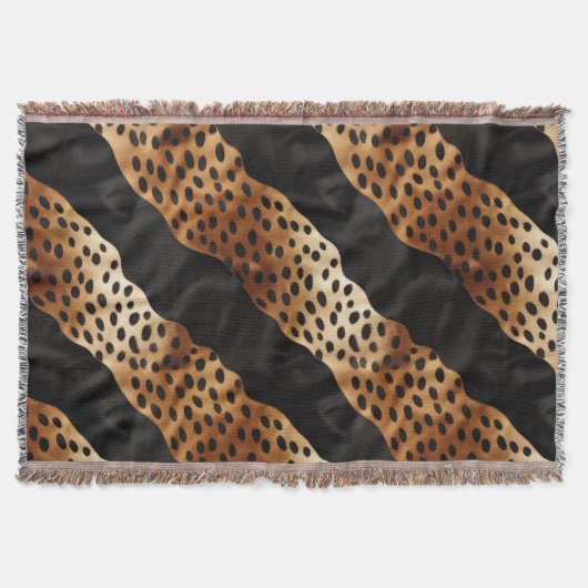 Chic Western Black Brown Cowhide Decke (Vorderseite)