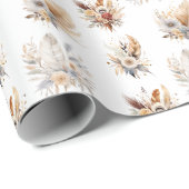 Chic Western Boho Floral Bouquet Muster Geschenkpapier (Rolleneckpunkt)